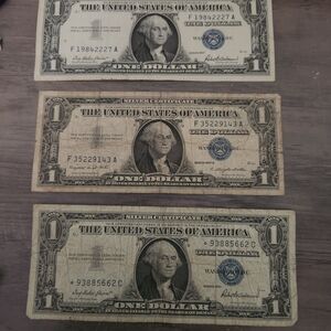 Vintage One Dollar Silver Certificates